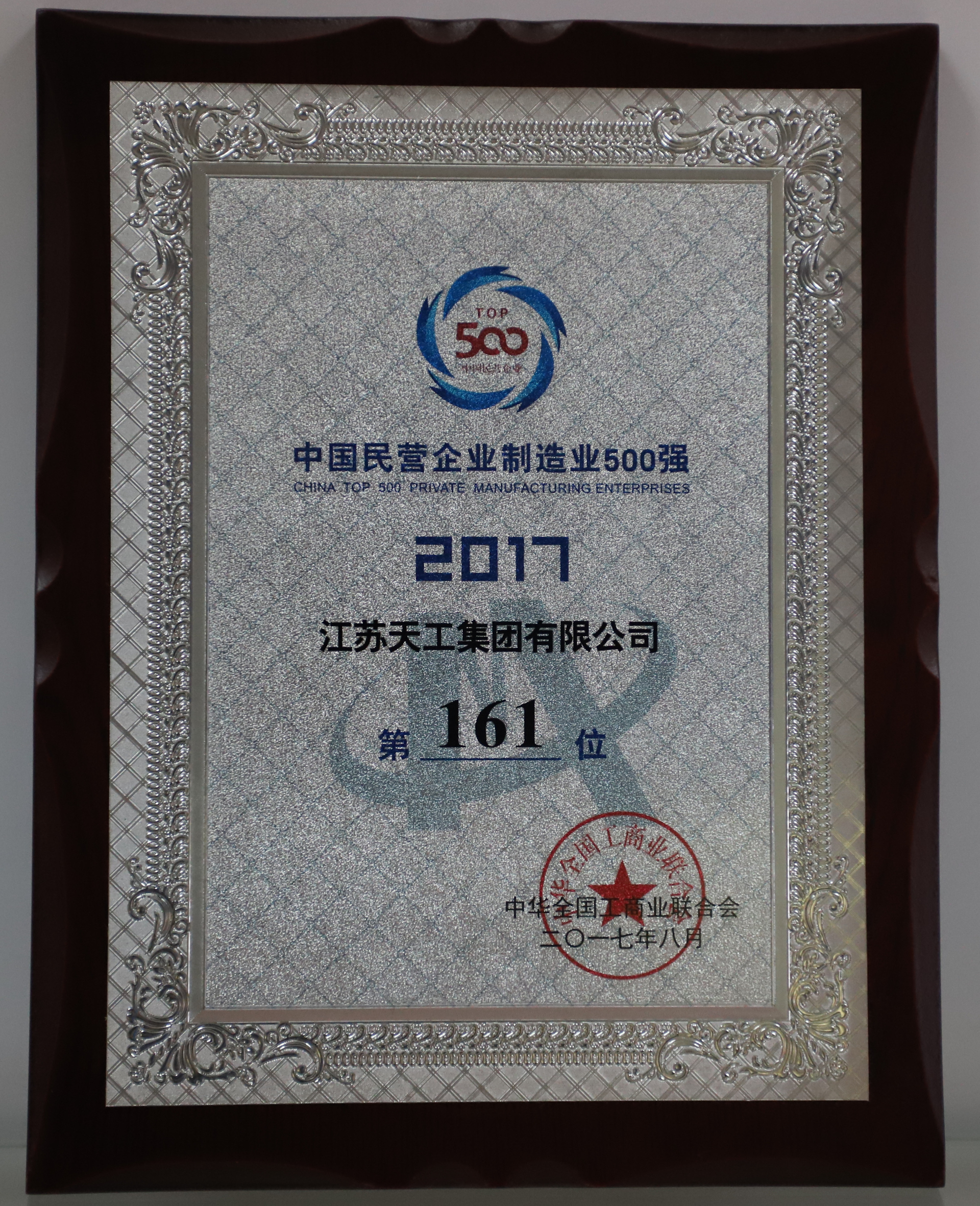 中國民營企業(yè)制造業(yè)500強(qiáng)